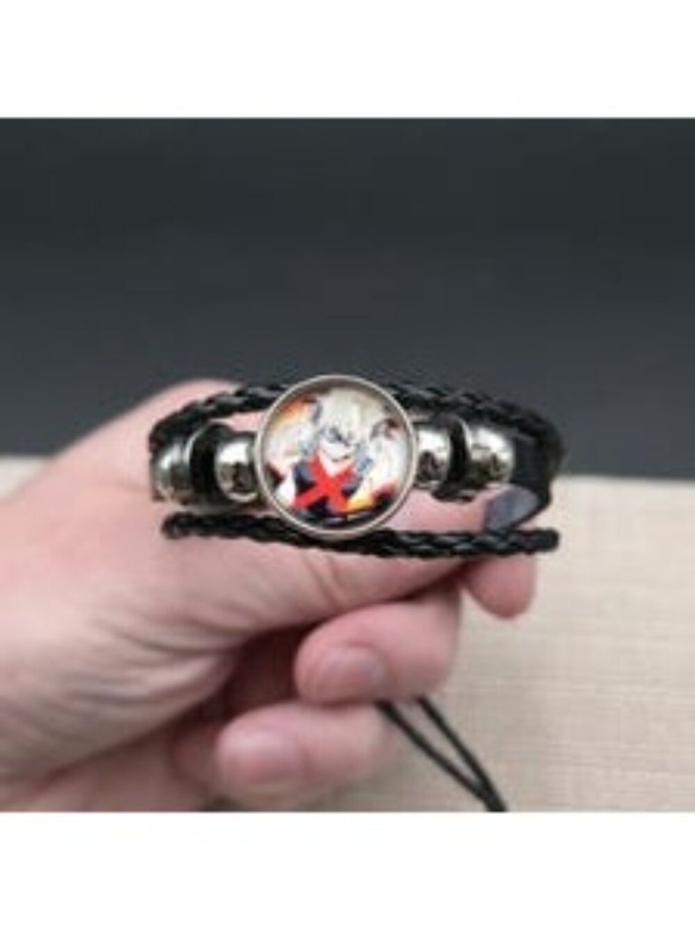 7 Inch Anime My Hero Academia Bakugo Katsuki Leather Adjustable Bracelet B1504